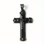 QC34 Dalimara Energized Cross Magnetic Pendant 2-Tone with Crystals Energy chips