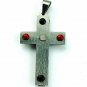 QC34 Dalimara Energized Cross Magnetic Pendant 2-Tone with Crystals Energy chips