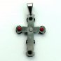 QC36 Dalimara Energized Cross Pendant 2-Tone 3-Layer with Crystals Energy chips