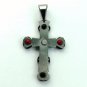 QC36 Dalimara Energized Cross Pendant 2-Tone 3-Layer with Crystals Energy chips