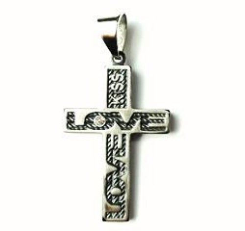 QC38 Dalimara Energized Cross Pendant LOVE KISS with Energy chips