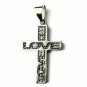 QC38 Dalimara Energized Cross Pendant LOVE KISS with Energy chips