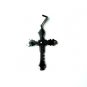 QC39 Dalimara Energized Cross Pendant 2-Tone French Print with Energy chips