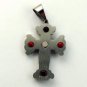 QC40 Dalimara Energized Cross Pendant Gothic Print with Energy chips