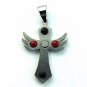 QC41 Dalimara Energized Cross Pendant with Wings Crystals Energy chips