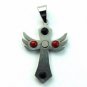 QC41 Dalimara Energized Cross Pendant with Wings Crystals Energy chips