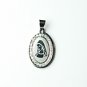 QR4 Blessed Virgin Mary Oval Energy Pendant with Cz Crystals