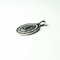 QR5 Blessed Virgin Mary Oval Energy Pendant with Cz Crystals