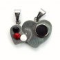 QL1 Couple's Pendant Lock & Key Inside Heart Shape I LOVE YOU