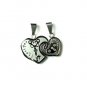 QL1 Couple's Pendant Lock & Key Inside Heart Shape I LOVE YOU