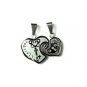 QL1 Couple's Pendant Lock & Key Inside Heart Shape I LOVE YOU