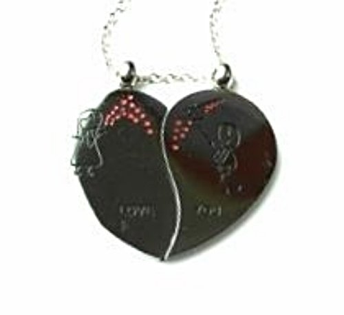 QL5 Couple's Pendant LOVE YOU Heart Necklaces with Energy