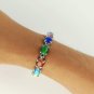 QB56 Long Life Prosperity Multi-colored Jade Quantum Bracelet Oval