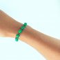 QB54 Goodluck Strength Green Jade Quantum Bracelet Round