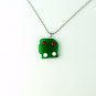 QP47 Good Luck Elephant Green Jade Quantum Pendant