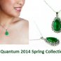 QP48 Strength Loyalty Water Drop Green Jade Quantum Pendant