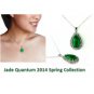 QP48 Strength Loyalty Water Drop Green Jade Quantum Pendant