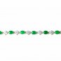 QB55 Goodluck Strength Green Jade & Crystals Quantum Bracelet Oval