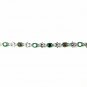 QB55 Goodluck Strength Green Jade & Crystals Quantum Bracelet Oval