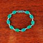 QB57 Goodluck Strength Green Jade Quantum Bracelet Oval Crystal