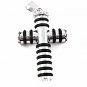 QC47 Stripe Magnetic Energy Cross Necklace