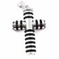 QC47 Stripe Magnetic Energy Cross Necklace