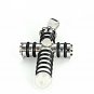 QC47 Stripe Magnetic Energy Cross Necklace
