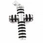 QC47 Stripe Magnetic Energy Cross Necklace