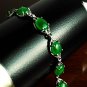 QB58 Oval Med Goodluck Strength Green Jade Quantum Bracelet