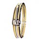 QB48 Tejo 50 Shades of Grey Inspired Handcuff Crystals Energy Bracelet Gold