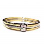 QB48 Tejo 50 Shades of Grey Inspired Handcuff Crystals Energy Bracelet Gold
