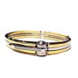 QB48 Tejo 50 Shades of Grey Inspired Handcuff Crystals Energy Bracelet Gold