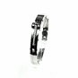 QB47 Tejo 50 Shades of Grey Inspired Handcuff Crystals Men Energy Bracelet Plain