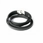 QBL28 Inabe Black Dual Leather & Stainless Steel Magnetic Bracelet