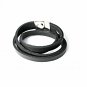 QBL28 Inabe Black Dual Leather & Stainless Steel Magnetic Bracelet