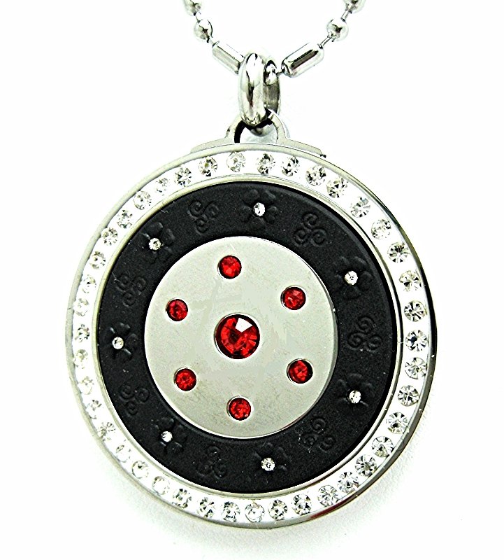 QP12 Dalimara Quantum Pendant Ruby Red Crystals Shiny Polished 316/L SS
