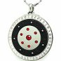 QP12 Dalimara Quantum Pendant Ruby Red Crystals Shiny Polished 316/L SS
