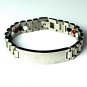 QB18 Dalimara Magnetic Stainless Men's Padre Nuestro Quantum Bracelet Polished