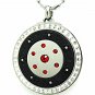 QP12 Dalimara Pendant Red Crystals