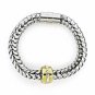 WQB7 Dalimara Women's Snake Mesh Stainless Steel w/ Crystals Magnetic Bracelet