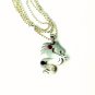 QP37 Dalimara Sephira Eragon Dragon Stainless Steel Energy Pendant w/ Crystal