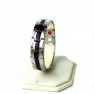 QB36 Dalimara Quantum Bracelet Stainless Steel 2-Tone Greek Key Print