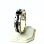 QB36 Dalimara Quantum Bracelet Stainless Steel 2-Tone Greek Key Print