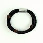 QBL2 Dalimara Multi-strand Leather & Stainless Steel Magnetic Surfer Bracelet
