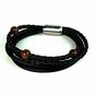 QBL2 Dalimara Multi-strand Leather & Stainless Steel Magnetic Surfer Bracelet