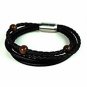 QBL2 Dalimara Multi-strand Leather & Stainless Steel Magnetic Surfer Bracelet