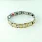 QB53 Piraeus Quantum Energy Bracelet 2-Tone Greek Key Print