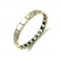 QB2 Quantum Bracelet Titanium with Powerful Germanium Chips 2-Tone Gold/Silver