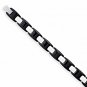 QB8 Dalimara White Ceramic & Black Tungsten Carbide Energy Bracelet