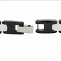 QB8 Dalimara White Ceramic & Black Tungsten Carbide Energy Bracelet